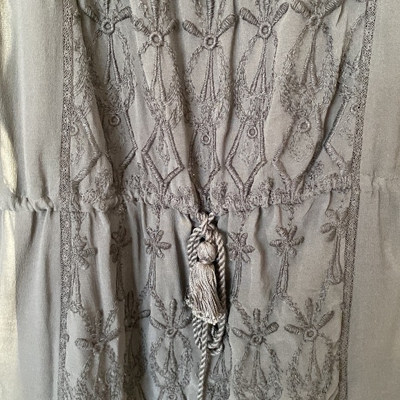 Ulla Johnson Frances Embroidered Silk Mini Dress in Navy, Size 2 - Picture 14 of 15